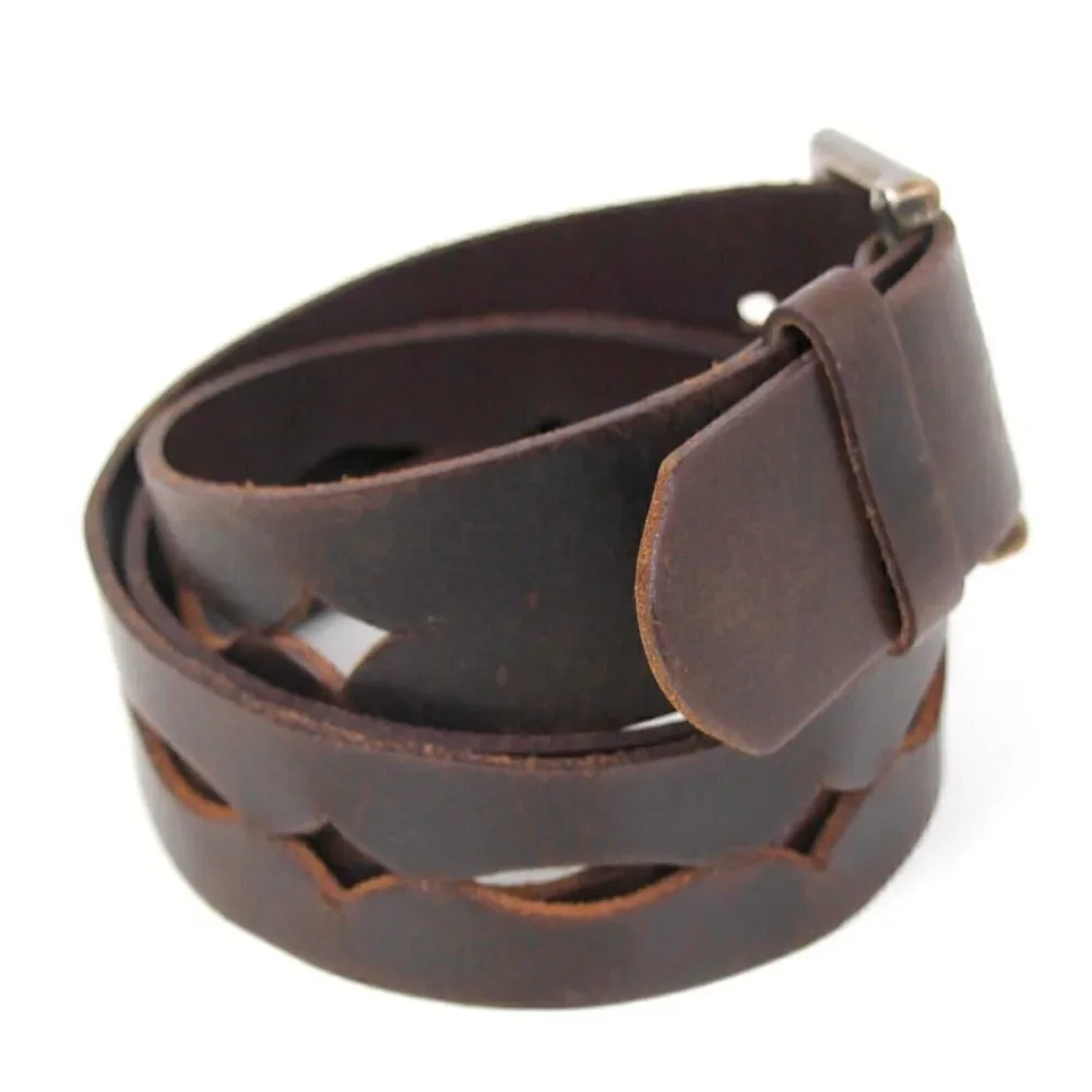 HIPWEAR Canada CUT OUT BROWN GENUINE LEATHER 1.5